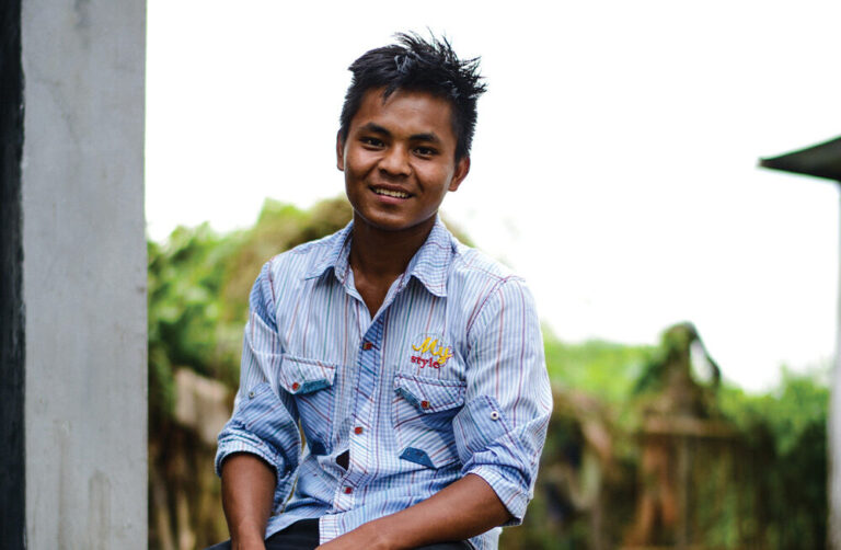 A man sitting outside