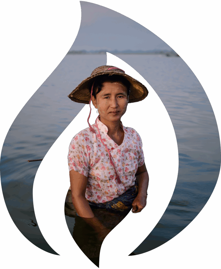 A woman in the water