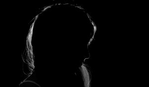 The silhouette of a woman